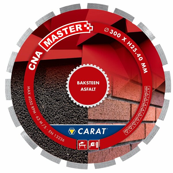 Carat CNAM500400 Diamantzaagblad Voor Natzagen - 500 X 25,4 X 10mm - Steen / Asfalt
