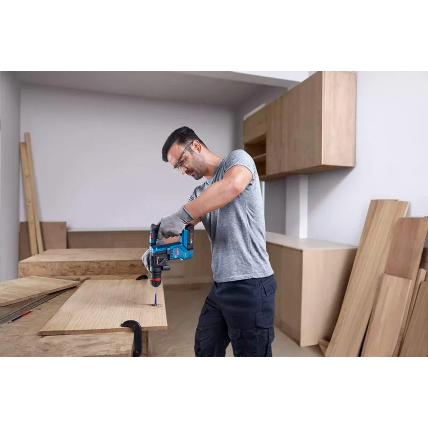 Bosch GBH 18V-18 X SDS-plus Accu ONECHUCK Boorhamer Body In L-Boxx - 1,5 J thumbnail 4