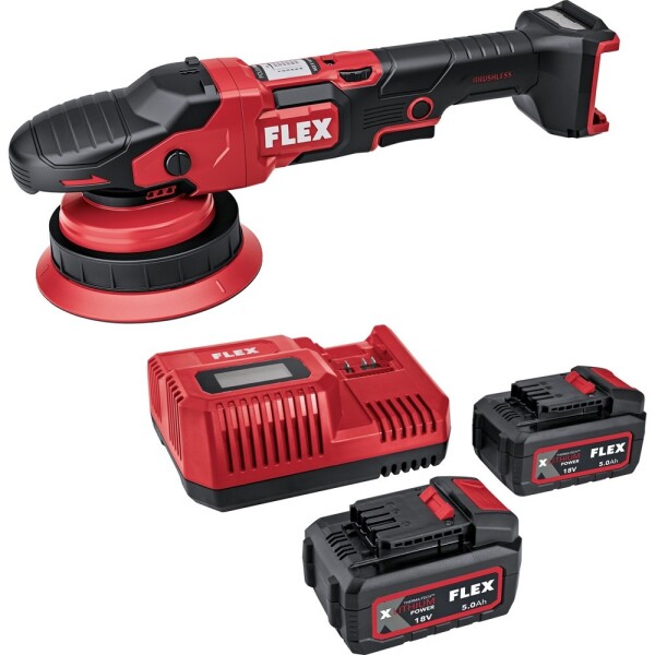 Flex XCE 8 150 18-EC Set 18V Accu Excentrische Polijstmachine Set (2x 5.0Ah Accu) - 150 Mm