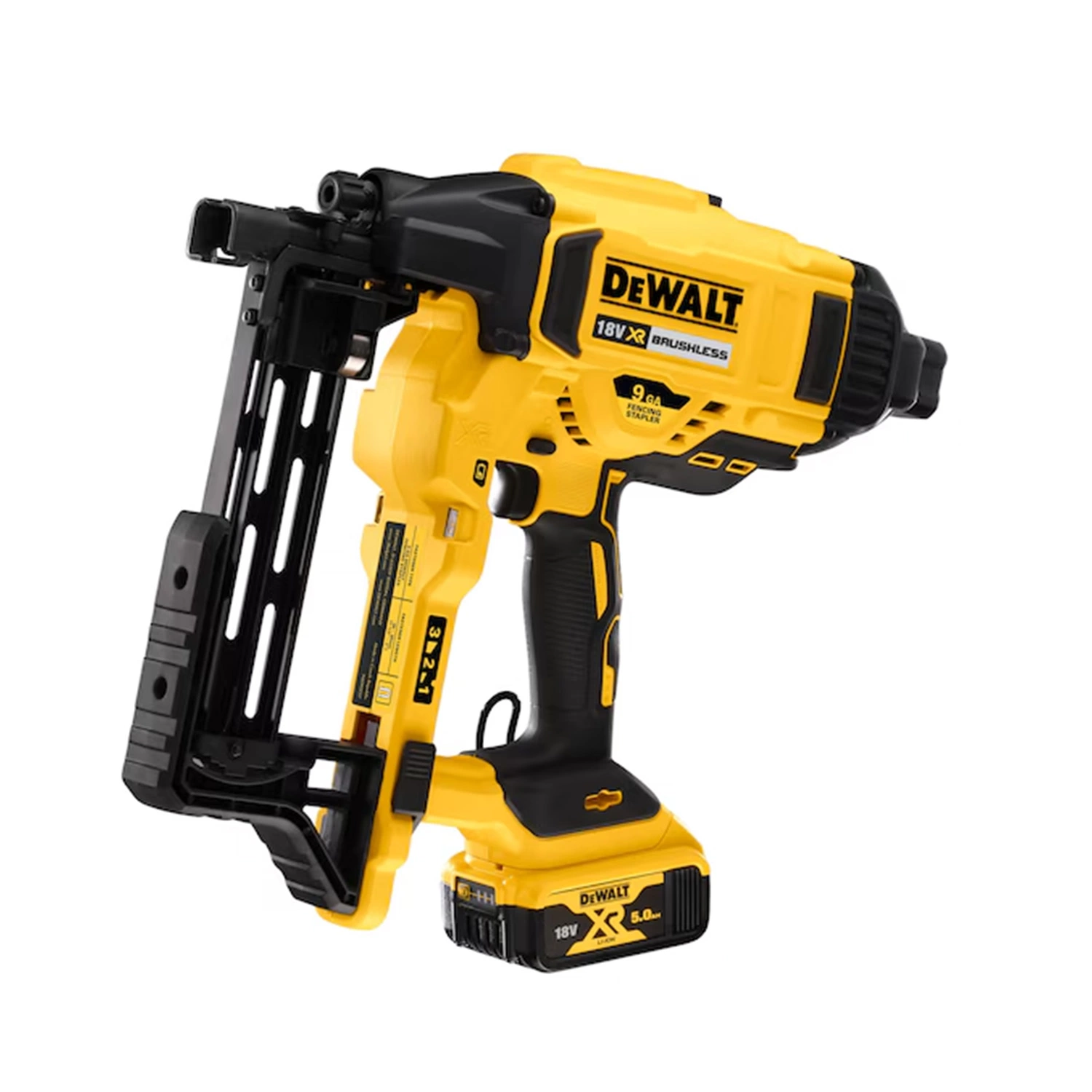 DeWALT DCFS950P2 18V Li-ion Accu Hekwerktacker Set (2x 5.0Ah Accu) In Koffer - 9Ga - 40/45/50mm