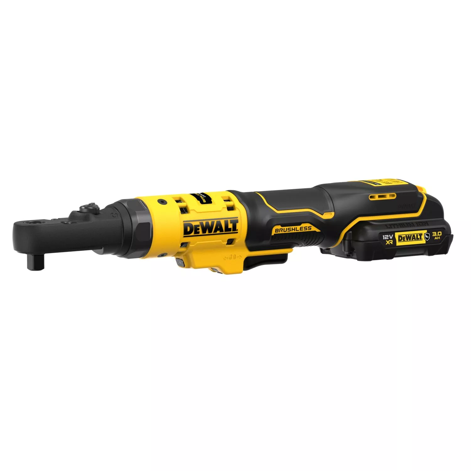 DeWALT DCF500L2G 12V Li-ion Accu Haakse Ratelsleutel Set (1x 3.0Ah Accu) In Inlay - 1/4''&3/8'' thumbnail 2