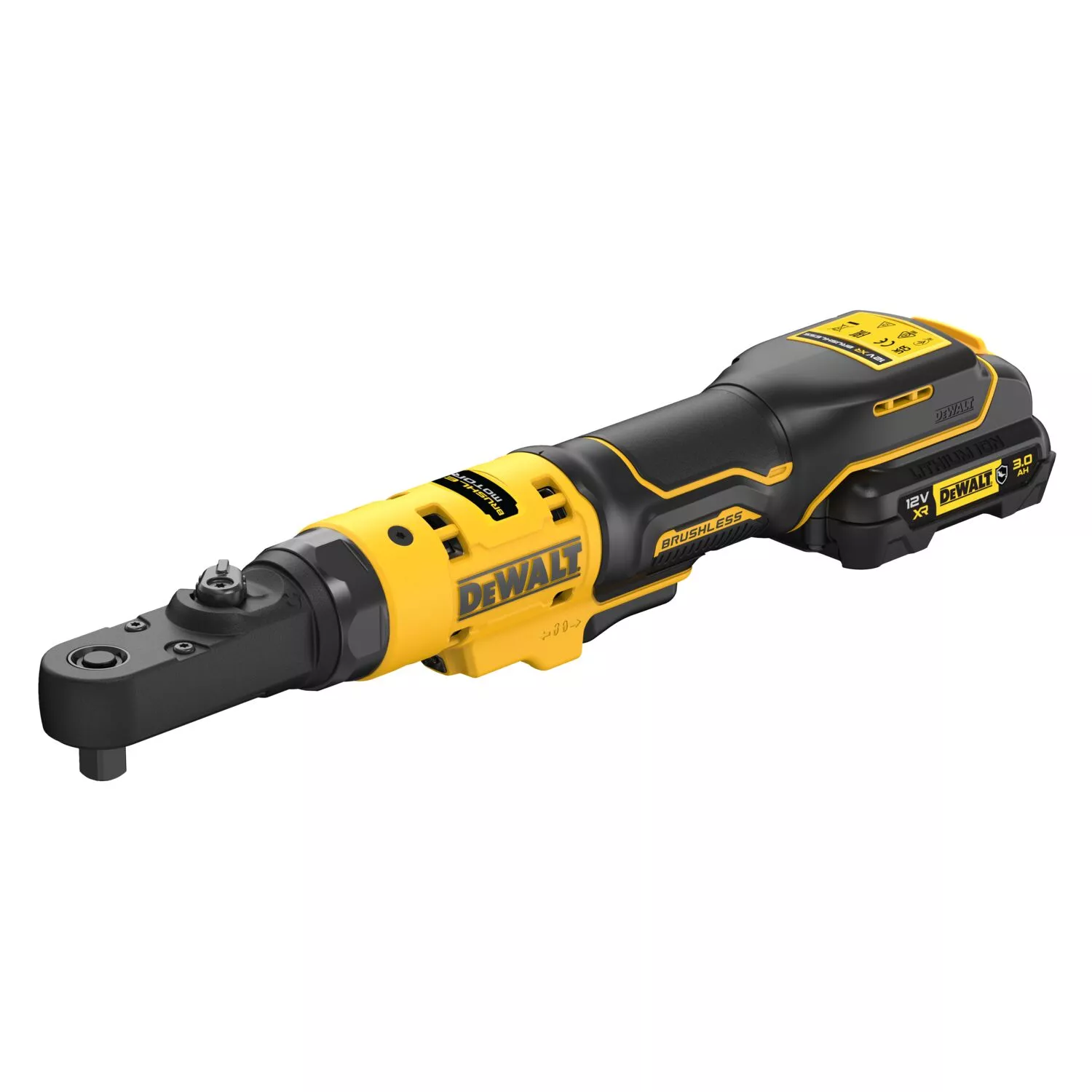 DeWALT DCF500L2G 12V Li-ion Accu Haakse Ratelsleutel Set (1x 3.0Ah Accu) In Inlay - 1/4''&3/8'' thumbnail 4