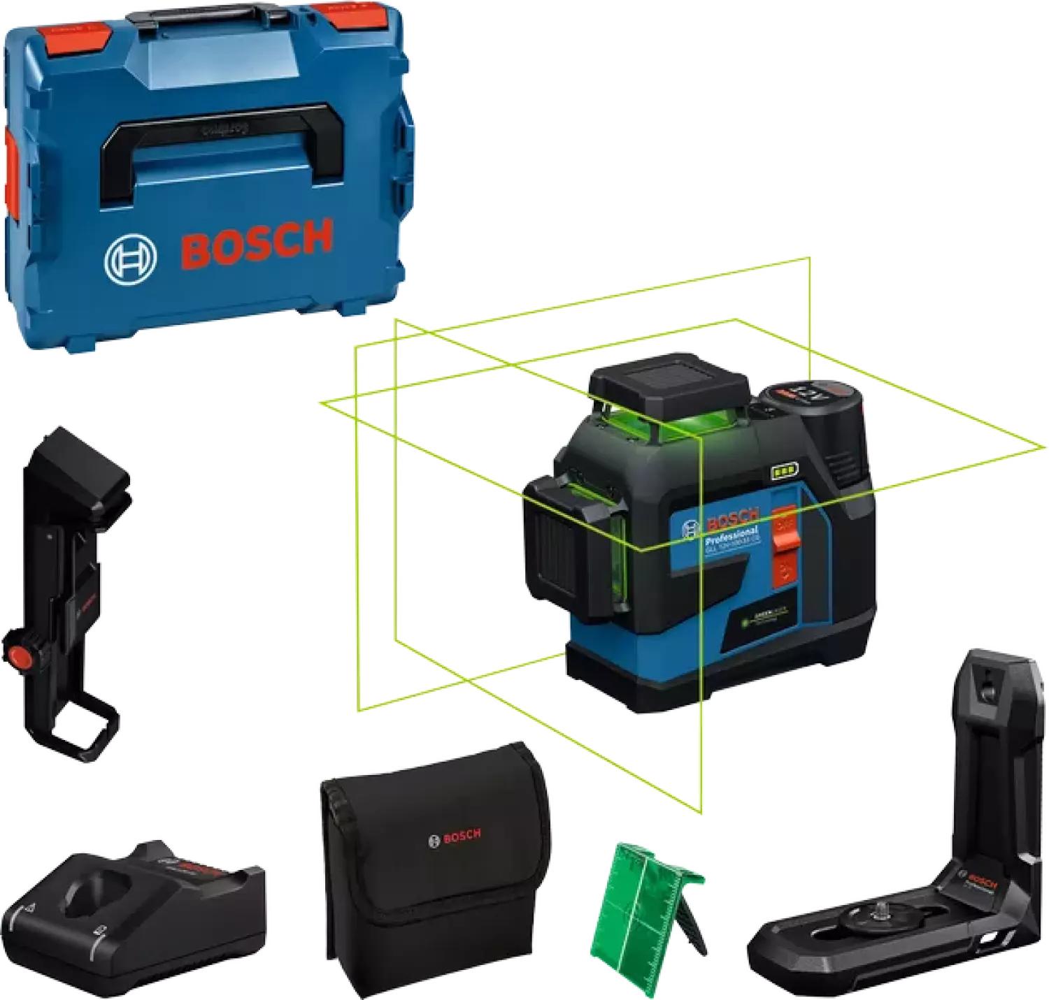 Bosch GLL 12V-100-33 CG 12V Accu Lijnlaser Set (1x 2.0Ah) In L-Boxx