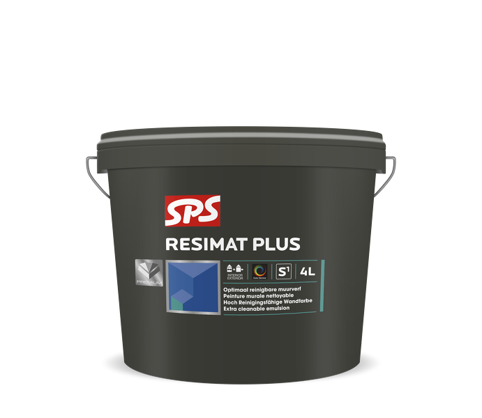 Sps Resimat Plus Muurverf Extra Mat 4 Liter 100% Wit