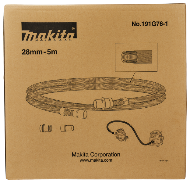 Makita 191G76-1 Stofzuigerslang - 28mm - 5m - Detailed view of the product
