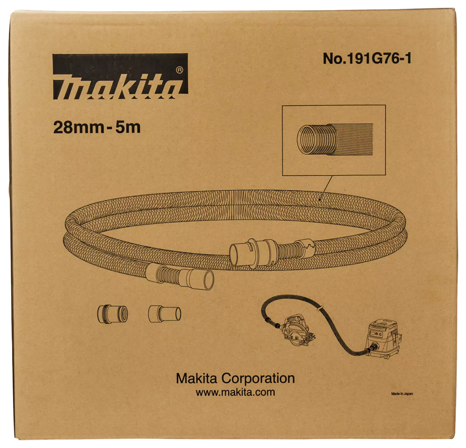 Makita 191G76-1 Stofzuigerslang - 28mm - 5m thumbnail 3