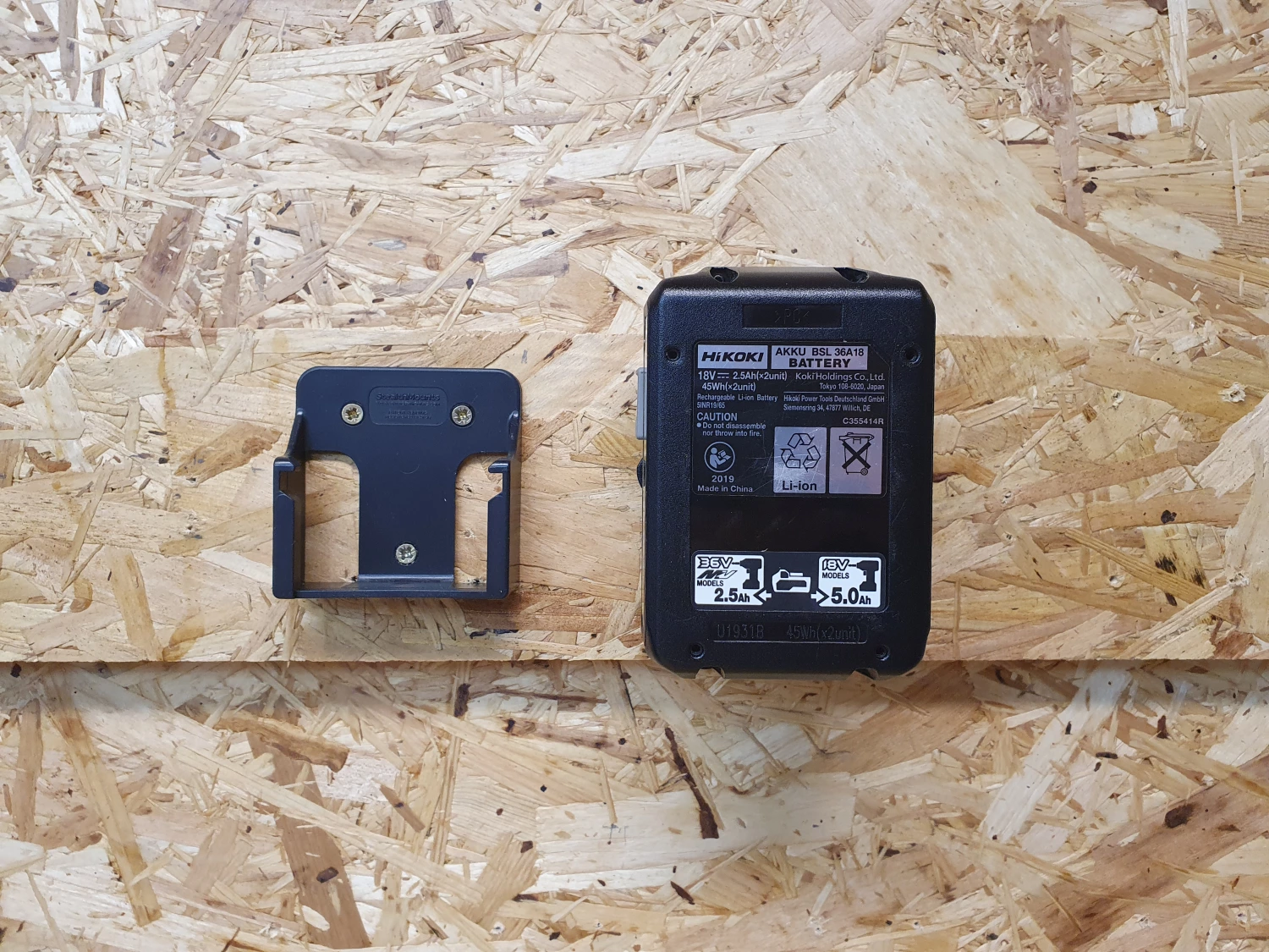 StealthMounts BM-MHH18-BLK-6 Accuhouder Voor Hikoki 18V/36V - Zwart - 6-pack thumbnail 4