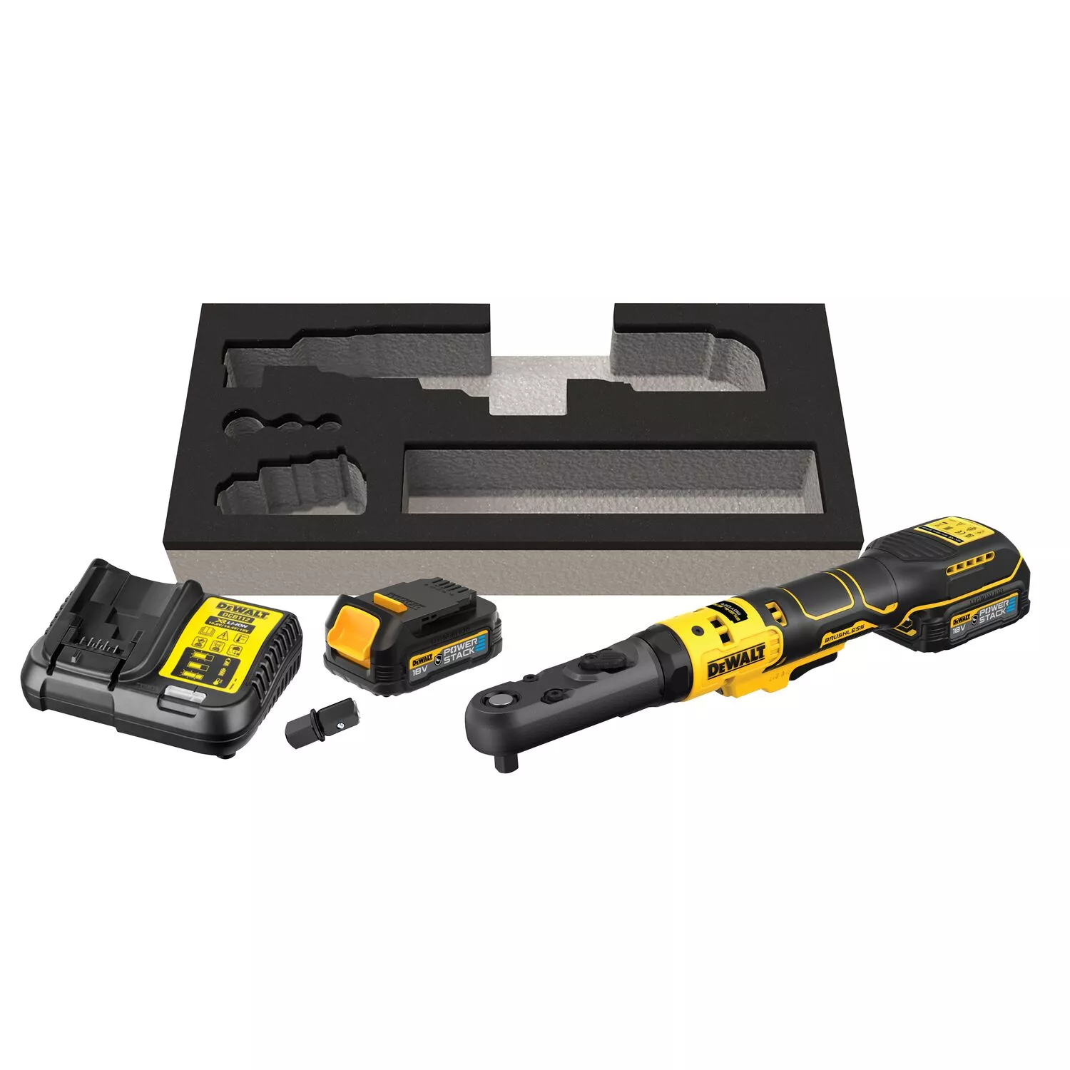 DeWALT DCF510E2G 18V Li-ion Accu Haakse Ratelsleutel Set (1x 1.7Ah Accu) In Inlay - 3/8''&1/2''
