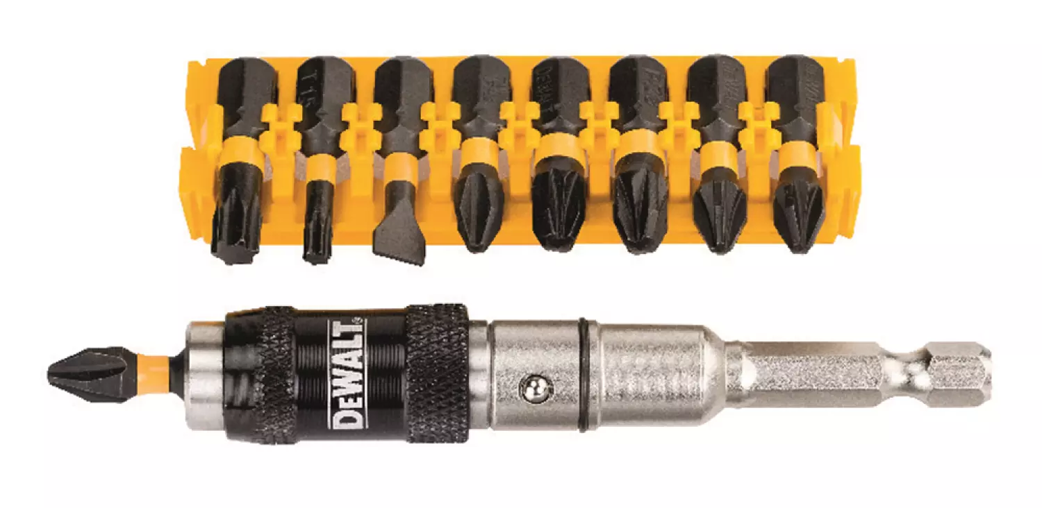 DeWalt DT70518T 10-delige impact Torsion bitset met zwenkbare bit tip houder