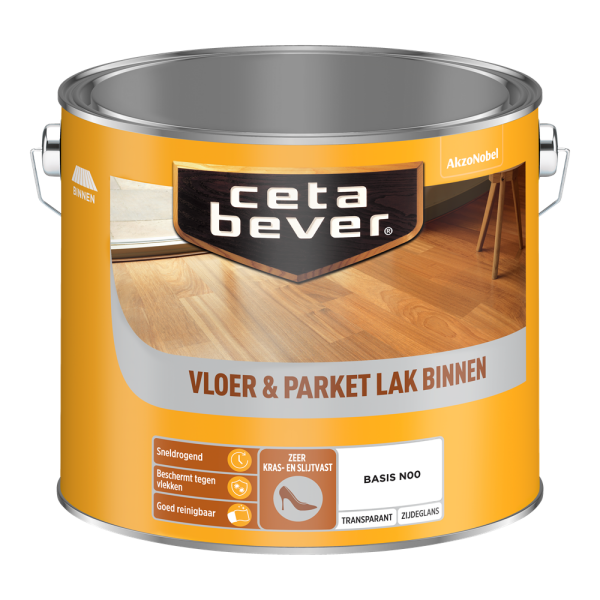 cetabever transparant vloer- en parketlak ac kleur 2.5 ltr