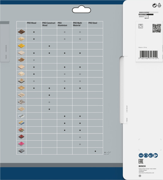 Bosch 2608640443 Optiline Cirkelzaagblad - 254 X 30 X 40T - Hout - Detailed view of the product