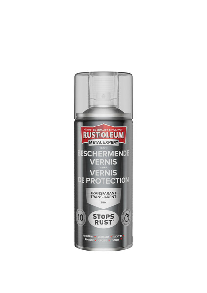 rust-oleum metal expert lak transparant 0.4 ltr spuitbus