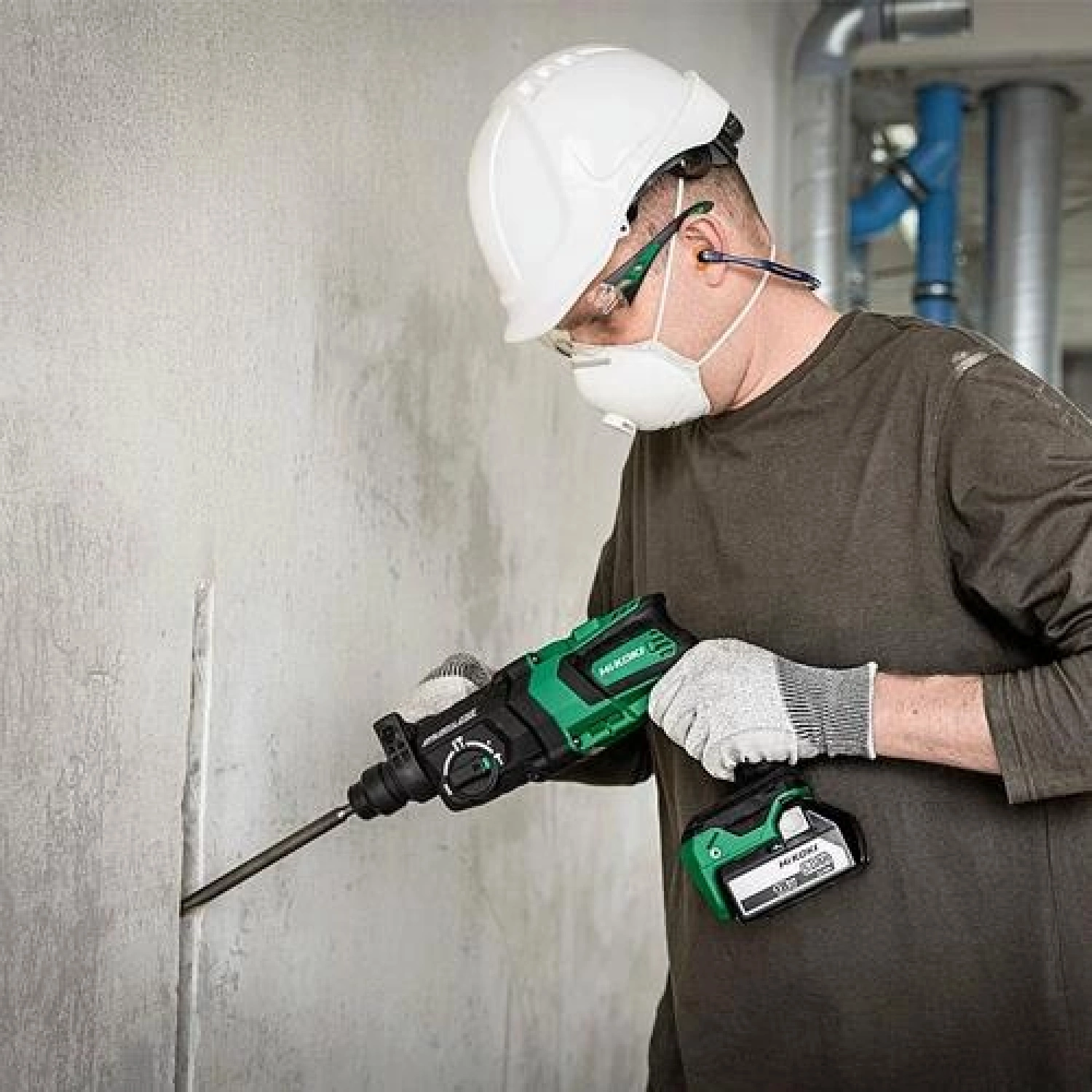 HiKOKI DH18DPCW2Z1 18V Li-ion SDS-Plus Accu Boorhamer Body In Systainter - 3.2J thumbnail 3