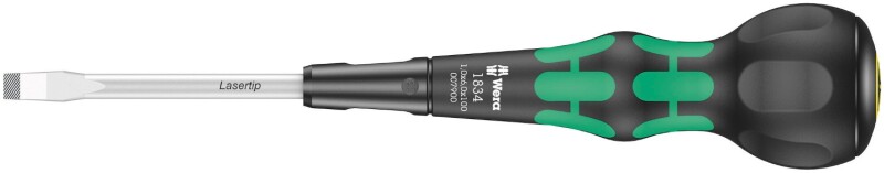 Wera 05007900001 1834 Kraftform Ball-Grip Sleufschroevendraaier Werkplaatskling - 1.0 X 6.0 X 150 Mm