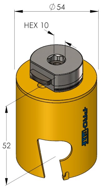 ProFit 09081054 Multi Purpose Gatzaag Incl. Adapter - 54mm - Detailed view of the product