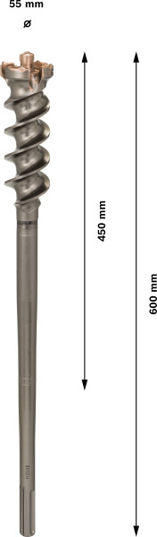 Bosch 1618596457 SDS-Max Doorvoerboor - Type 9 - 55 X 450 X 600mm - Detailed view of the product