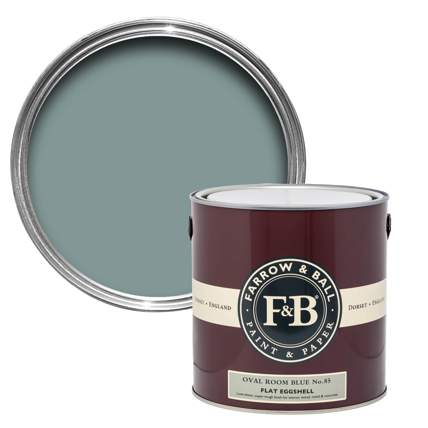Farrow&Ball Flat Eggshell Oval Room Blue No.85 - 5L