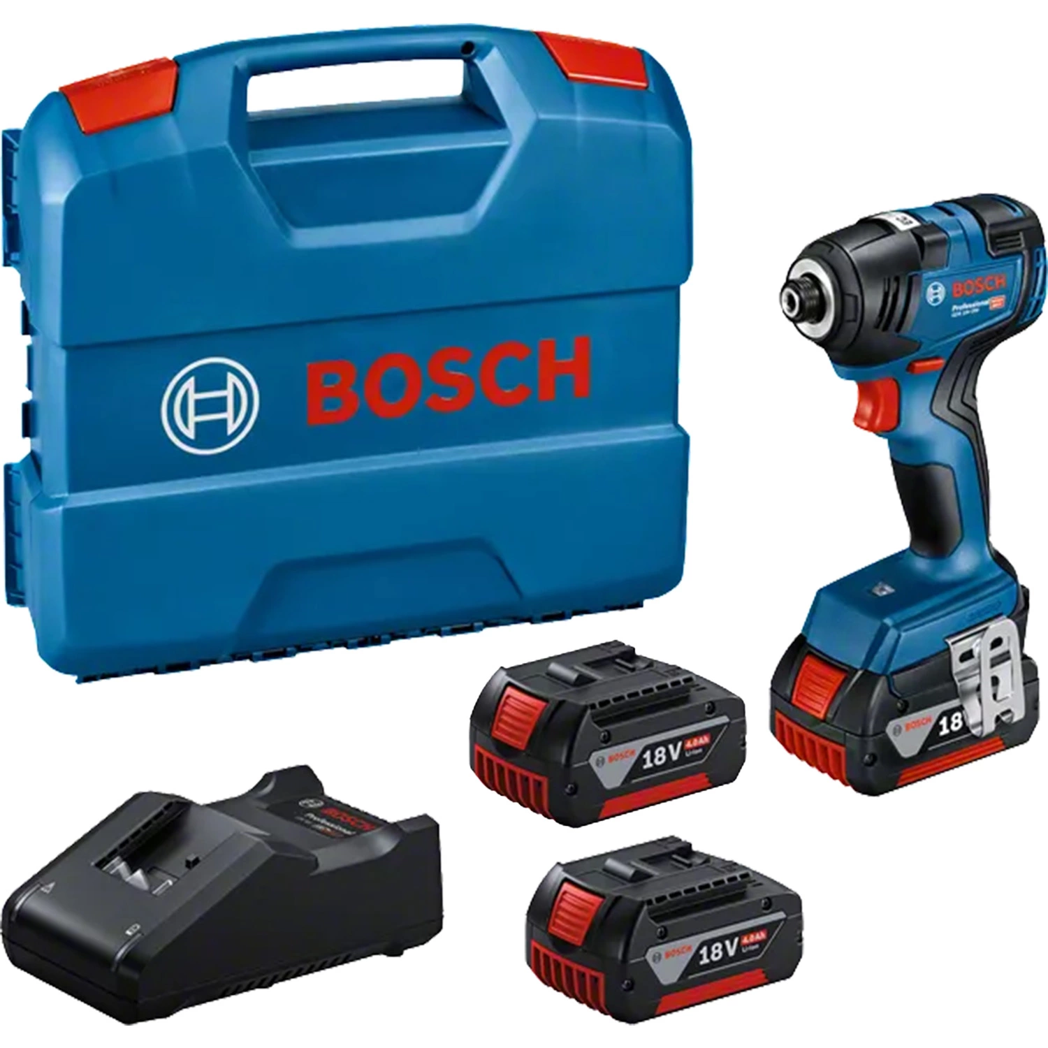 Bosch GDR 18V-200 Slagschroevendraaier Set In L-Boxx - 18V Li-Ion Accu (2x 4,0Ah) - 200Nm - Koolborstelloos