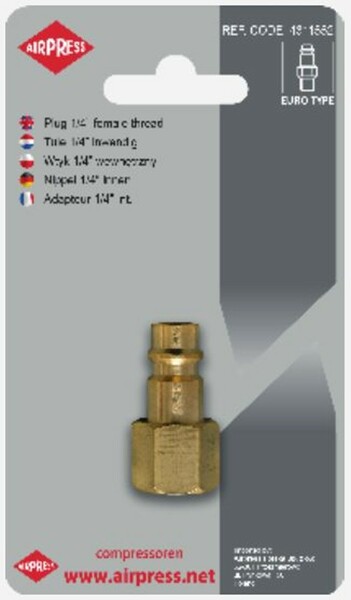 Airpress 4311552 - Insteeknippel 1/4"Euro Inwendig