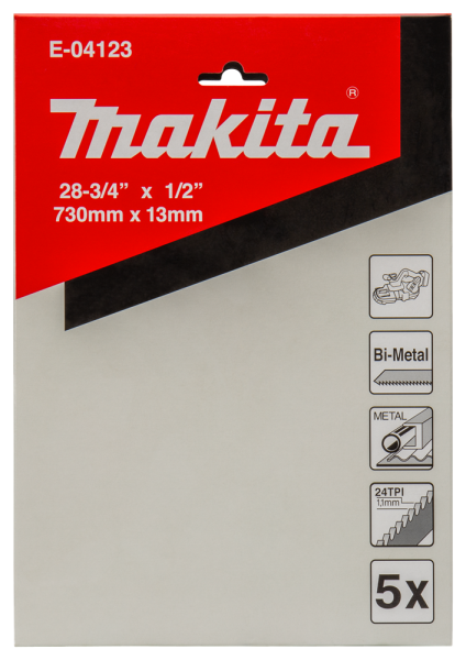 Makita E-04123 Zaagband - 730x13mm 24T (5st) - Detailed view of the product