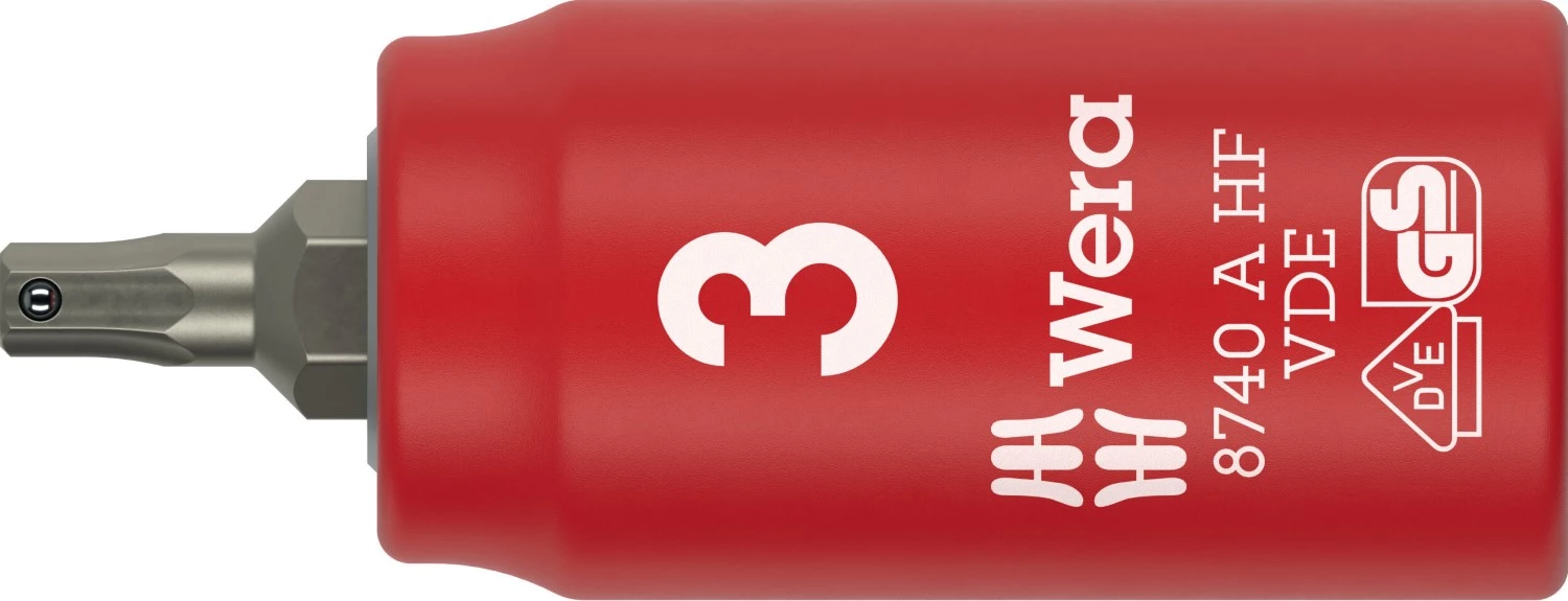 Wera 05005900001 8740 B VDE HF Zyklop Bitdop Geïsoleerd - 1/4"- 3mm
