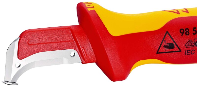 Knipex 98 55 Kabelmes VDE - 180mm - Incl. Glijschoen - Detailed view of the product
