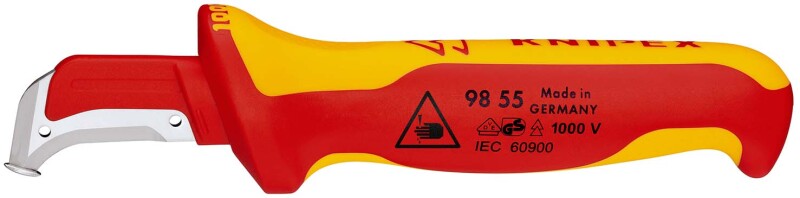 Knipex 98 55 Kabelmes VDE - 180 Mm - Incl. Glijschoen