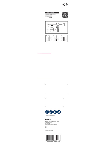 Bosch 2608901619 EXPERT Hamerboor SDS Clean SDS Plus-8X - 20x400x550mm Met Connector - Detailed view of the product