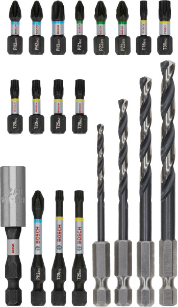 Bosch 2608521U84 20-delige PRO Impact Schroefbits En Metaalboren - Gemengde Set - Detailed view of the product