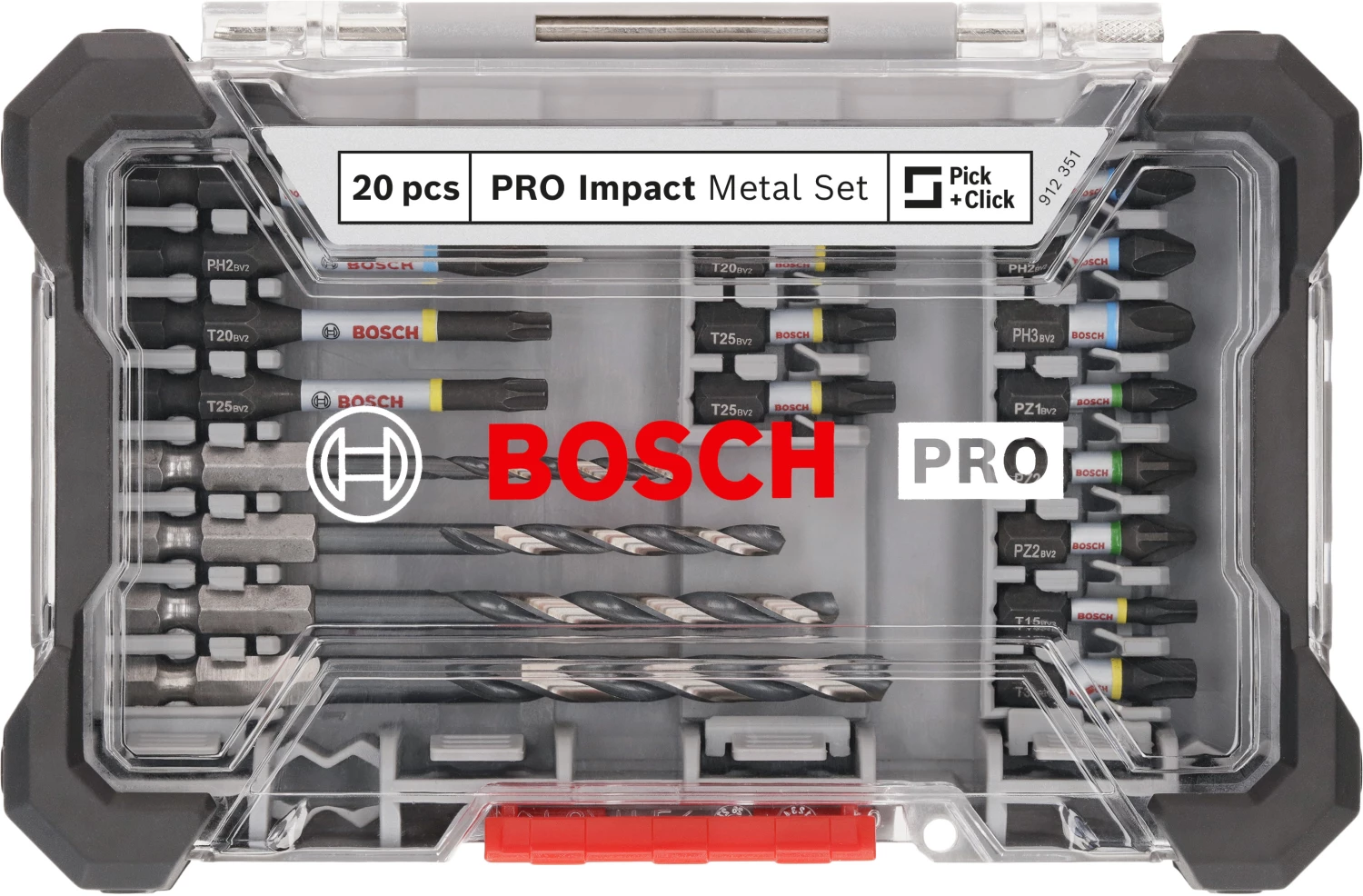 Bosch 2608521U84 20-delige PRO Impact Schroefbits En Metaalboren - Gemengde Set