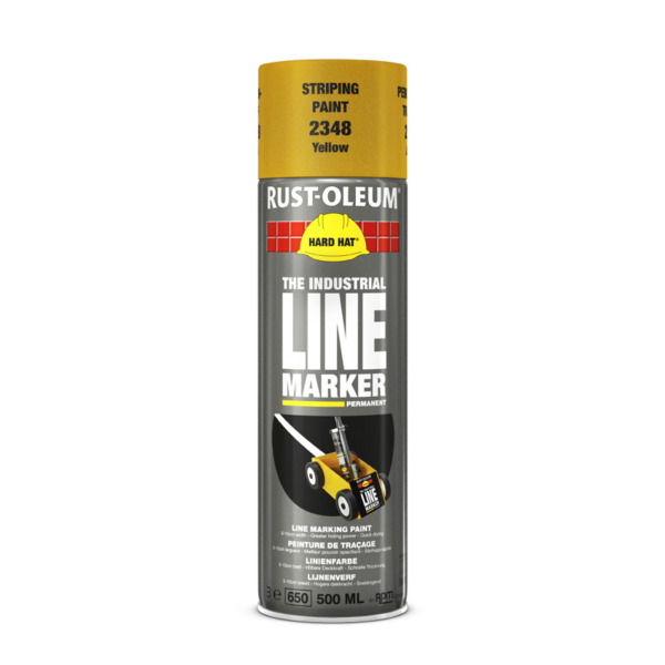 Rust-Oleum Hard Hat lijnenspuitbus geel 500ml