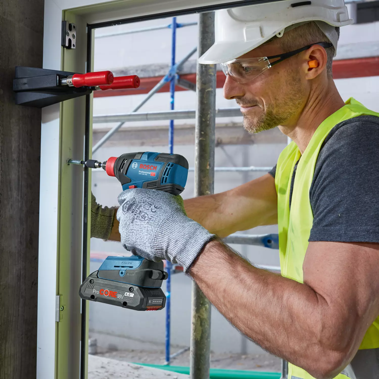 Bosch GDX 18V-200 18V Li-Ion Accu Slagschroevendraaier Body - 200Nm - Koolborstelloos thumbnail 3