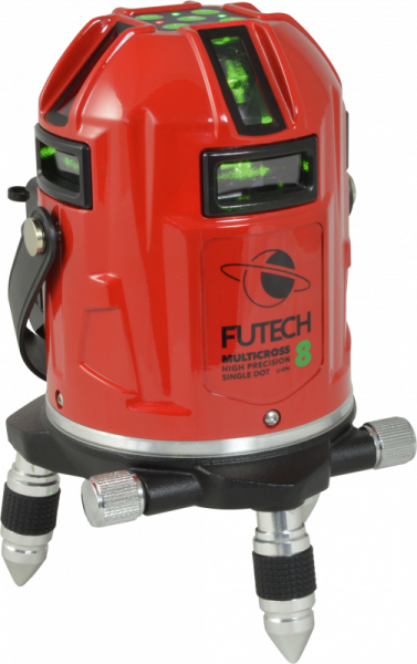FUTECH Multicross 8 HPSD Kruislijnlaser In Koffer– Groen – 50m Met Ontvanger (optie) - 8 Lijnen - Detailed view of the product