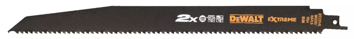 DeWALT DT2314L Reciprozaagblad - 305 X 4,2mm - Hout Met Spijkers (5st) thumbnail 3
