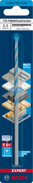 Bosch 2608900610 EXPERT Universeelboor CYL-9 MultiConstruction - 5,5x100x150mm - Detailed view of the product