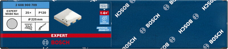 Bosch 2608900709 EXPERT M480 Schuurnet Best For Wood And Paint - 225mm - K120 (25st) - Detailed view of the product