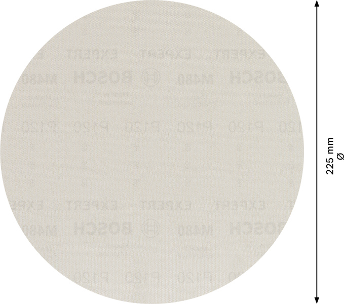 Bosch 2608900709 EXPERT M480 Schuurnet Best For Wood And Paint - 225mm - K120 (25st) - Detailed view of the product