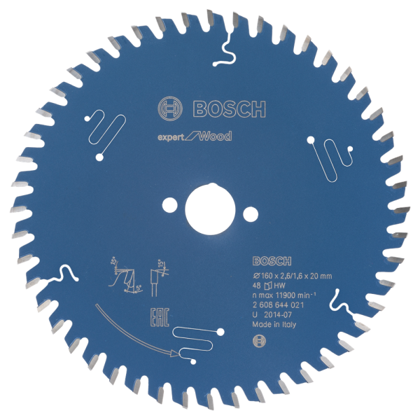 Bosch 2608644021 Expert Cirkelzaagblad - 160 X 20 X 48T - Hout - Carbide