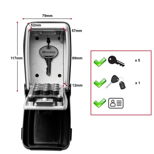 Master Lock 5423EURD Select Access® Sleutelkast Met Drukknop - Bevestiging Aan Muur - Detailed view of the product