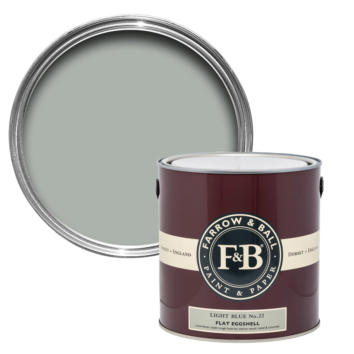 Farrow&Ball Flat Eggshell Light Blue No.22 - 750ml