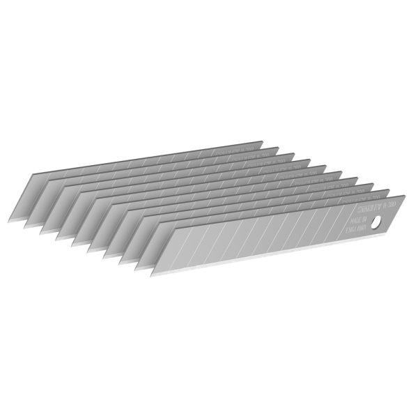 Stanley 0-11-300 Afbreekmesjes - 9mm (10st) - Detailed view of the product