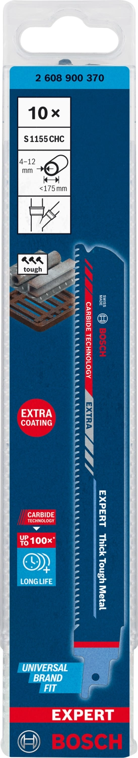 Bosch EXPERT S1155CHC Thick Tough Metal Reciprozaagblad - 175mm - Metaal (10st) thumbnail 2
