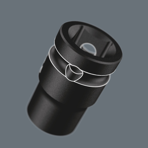 Wera 05005451001 11-delig 9607 Dop-magneetstrip B Impaktor 1 Doppenset Incl. Houder - Detailed view of the product