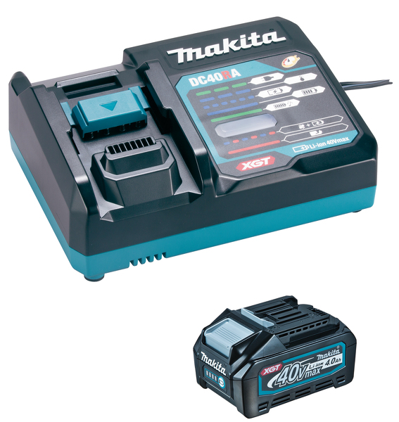 Makita 191J65-4 40V XGT Li-ion Accu Starterset (1x 4.0Ah) + Lader - Detailed view of the product