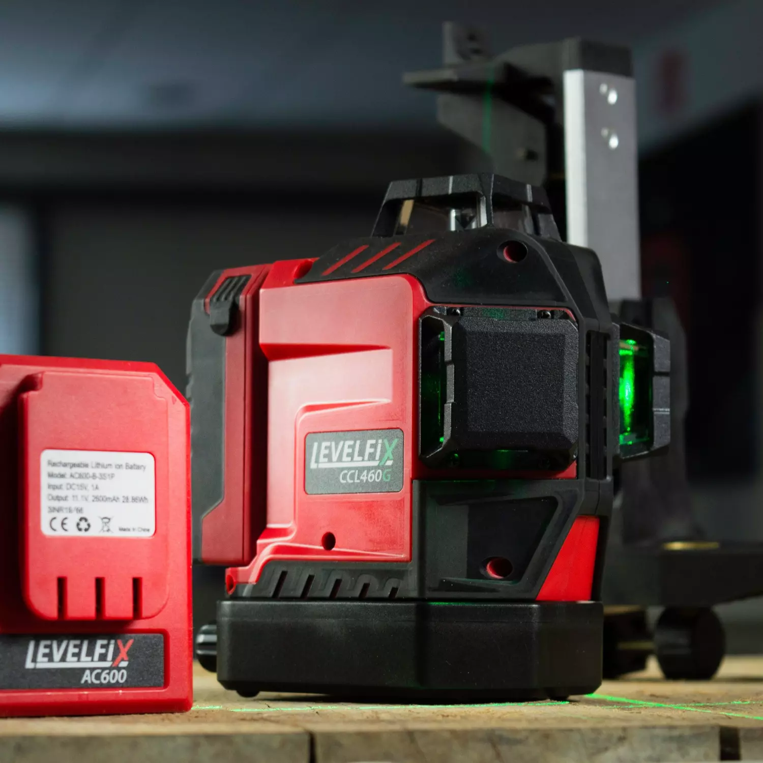 Levelfix CCL460G 3D Cone / Kruislijnlaser 3x360° Set - Groen - 40m thumbnail 4