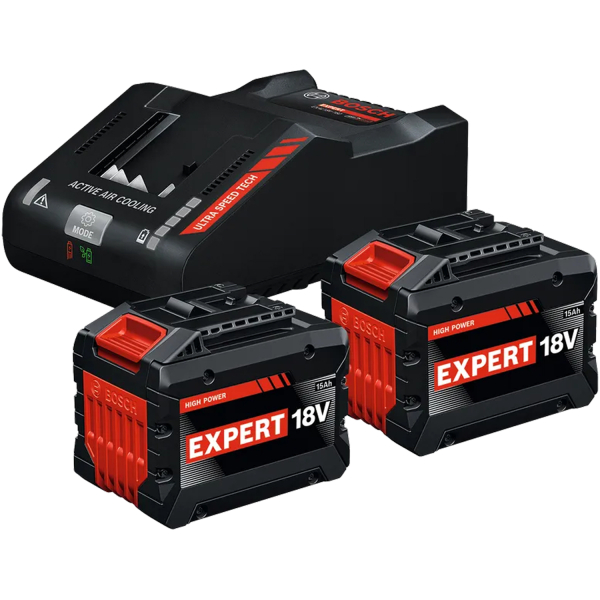Bosch EXBA18V-150 / 160 Accu Starterset (2x 15Ah) + Lader