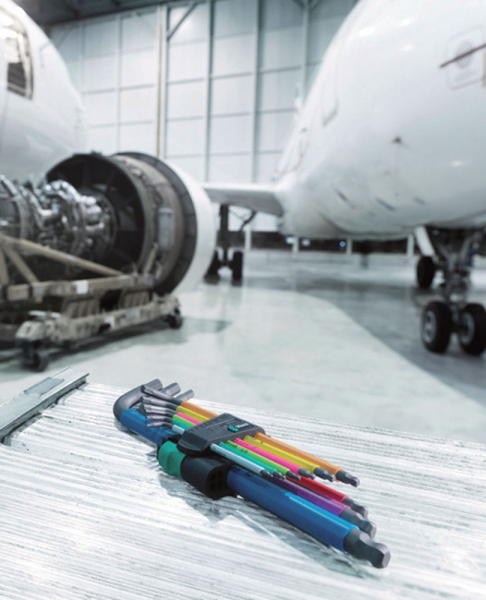 Wera 05022210001 950 SPKL/9 SM HF 9 Delige Hex-plus Multicolour Inbussleutelset - 1,5-10mm - Detailed view of the product