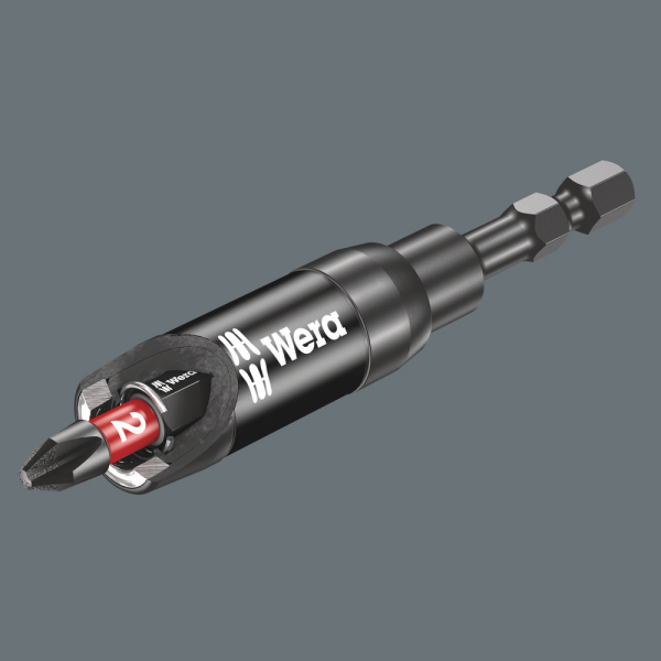 Wera 05057675001 Impaktor Bithouder Met Springveer En Magneet - 1/4"X 75mm - Detailed view of the product
