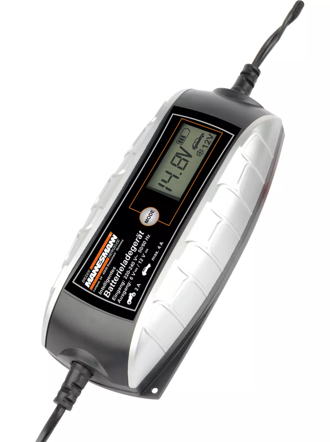 Brüder Mannesmann Acculader 6V/12V - LCD scherm