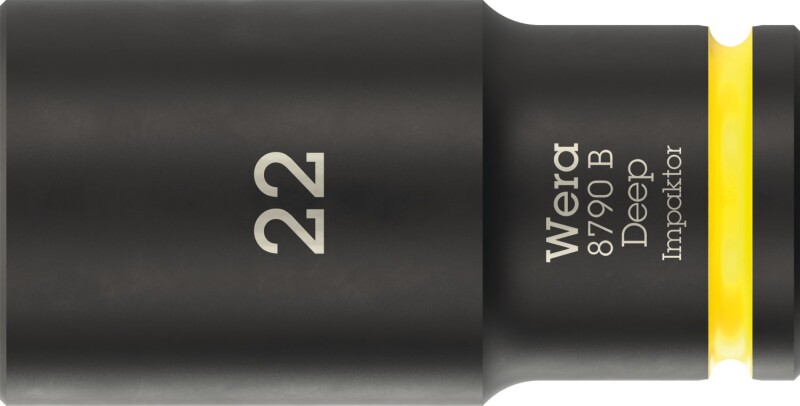 Wera 05005562001 8790 B Impaktor Deep Lange Krachtdop - 3/8"- Zeskant - 22 X 63 Mm